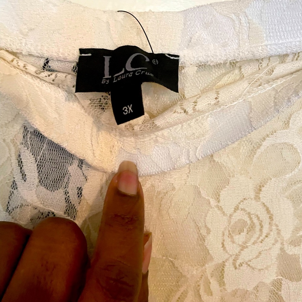 Laura Cruz lace pants with elastic waist - Picture 4 of 4